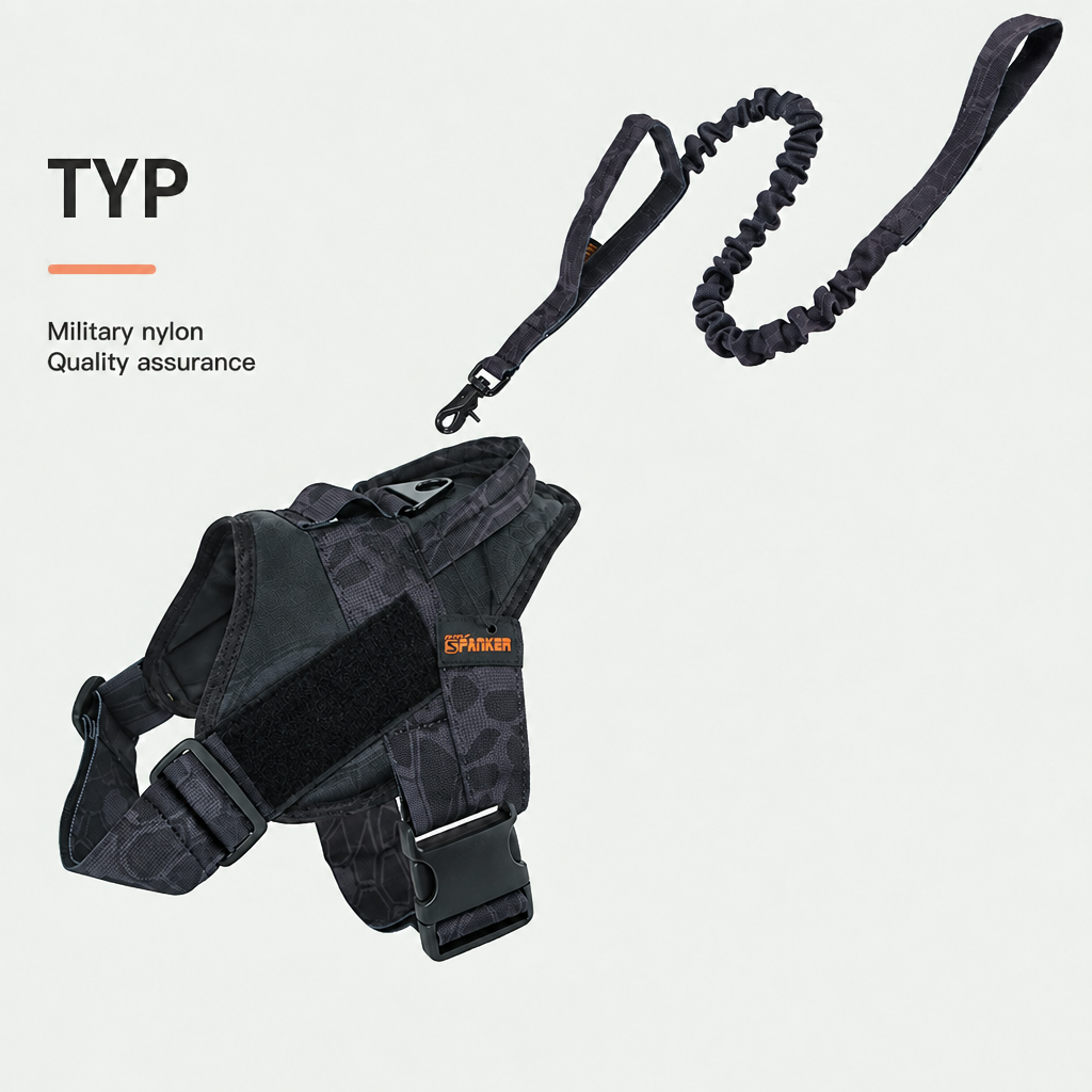 Adjustable Dog Harness for Medium & Large Dogs – Durable 1050D Nylon No-Pull Vest Harness